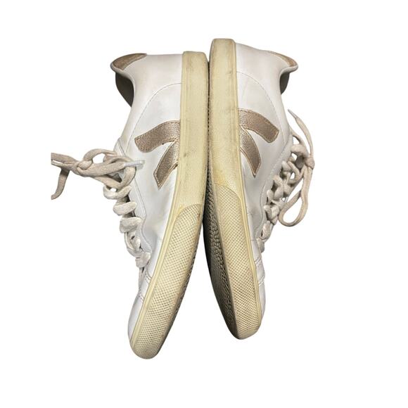 VEJA ESPLAR LEATHER WHITE PLATINE Sneakers Women's Size 8 - Picture 2 of 6